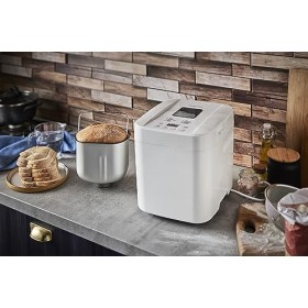 Russell Hobbs Machine à pain 12 en 1 Compacte 3 niveaux de brunissage, 2 tailles de pain 750 g et 1 kg, cuve antiadhésive,