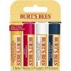 Burts Bees Baume à lèvres Multipack, ensemble de baumes à lèvres, cire dabeille, fraise, noix de coco et poire, vanille, Be