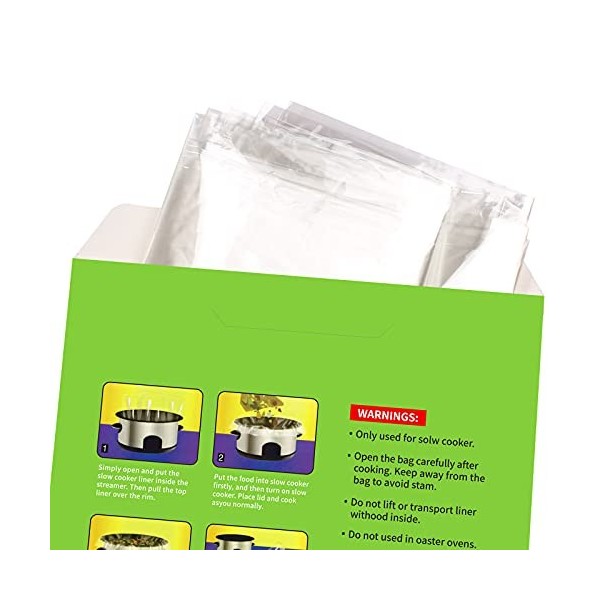 ECOOPTS Lot de 10 sacs de cuisson pour mijoteuse de 3 à 8,5 l