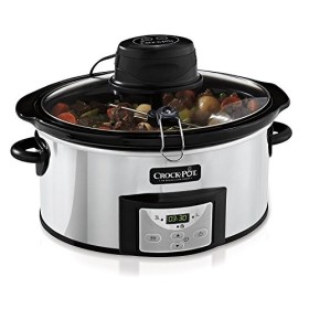 Crockpot CSC012X Mijoteuse Electrique Programmable, 5,7L 5-6 personnes , Mélangeur Automatique, Inox