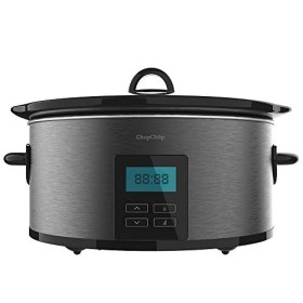 Cecotec Pot de cuisson Lenta Chup Chup Chup 5,5 litres, seau en céramique de forme ovale, couvercle en verre avec joint en si
