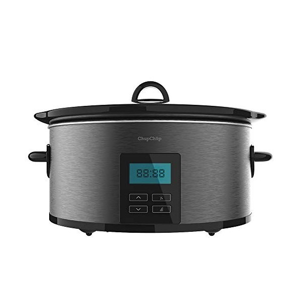 Cecotec Pot de cuisson Lenta Chup Chup Chup 5,5 litres, seau en céramique de forme ovale, couvercle en verre avec joint en si