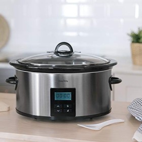 Cecotec Pot de cuisson Lenta Chup Chup Chup 5,5 litres, seau en céramique de forme ovale, couvercle en verre avec joint en si