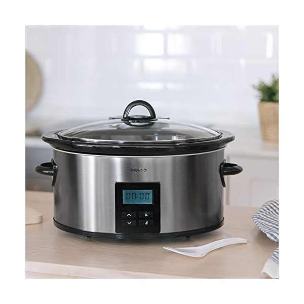 Cecotec Pot de cuisson Lenta Chup Chup Chup 5,5 litres, seau en céramique de forme ovale, couvercle en verre avec joint en si