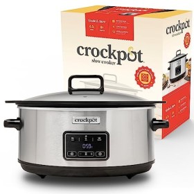 Crockpot Sizzle & Stew Digital Slow Cooker | 6.5 L 8+ personnes | Bol amovible à induction pour la cuisson des viandes et d