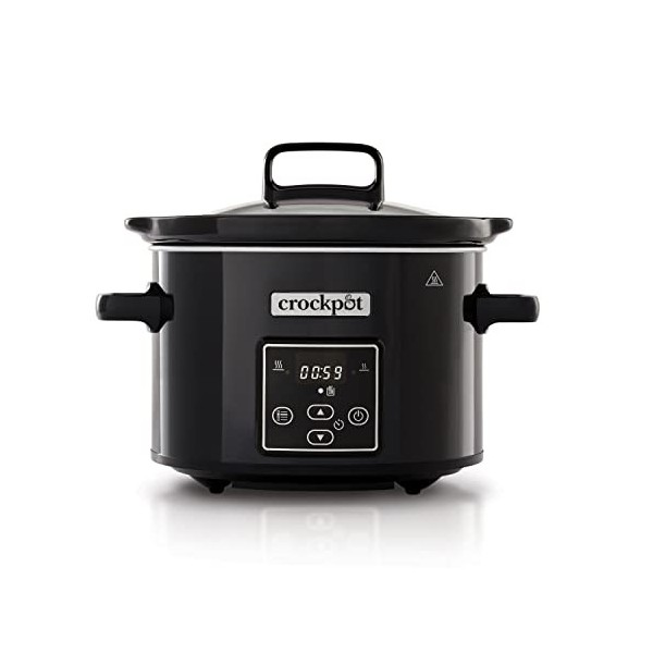 Crock-Pot SCCPBPP605 Mijoteuse électrique programmable, 5,7L 5-6 personnes , avec minuterie numérique, Inox