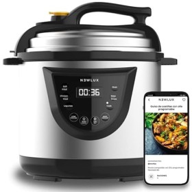 NEWLUX- Mijoteuse Électrique Programmable Chef Pot V110. Multicuiseur Électrique Multifonction, 10 Programmes, 1000W, 6L, Con