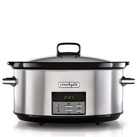 Crock-Pot Mijoteuse numérique avec cocotte compatible four | 7,5 l 10 personnes ou plus | Compatible lave-vaisselle | Acier