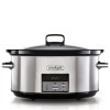Crock-Pot Mijoteuse numérique avec cocotte compatible four | 7,5 l 10 personnes ou plus | Compatible lave-vaisselle | Acier
