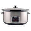 BEPER BC.510 Slow Cooker Electrique, Cuve Amovible Anti Adhésive 2en1, 3 Programmes de Cuisson 280 W, 4,5 L, Céramique, Verre