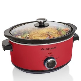 Eamoment ESC-35A-OSRD 3,5 l|200 W Slow Cooker avec 3 niveaux de chauffage et indicateur de puissance, passe au lave-vaisselle