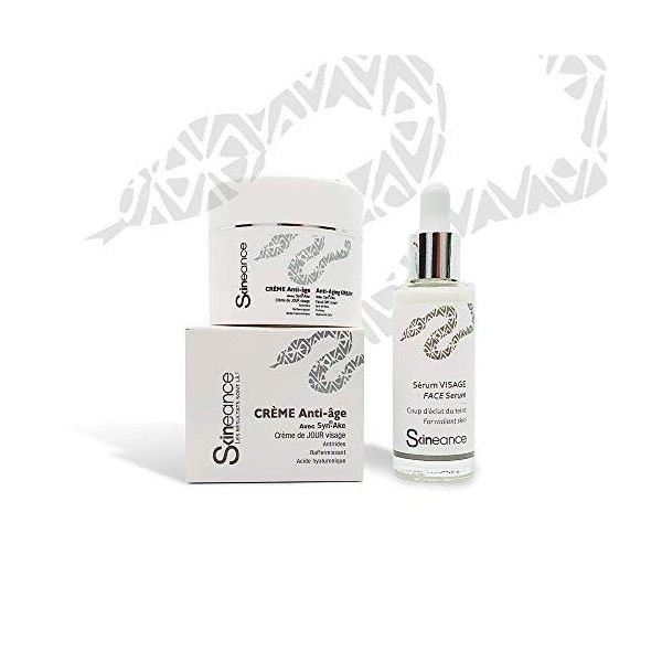 SKINEANCE – Crème jour 50 ML + Sérum Visage 30 ML - Actifs anti-âge - Réduit les rides dexpression, les ridules, les poches 