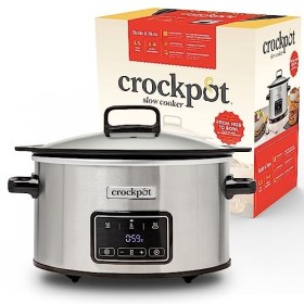 Crockpot Sizzle & Stew Digital Slow Cooker | 3.5 L 3-4 personnes | Bol amovible à induction pour la cuisson des viandes et 