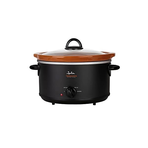 JATA JEOL2135 Mijoteuse avec capacité de 3,5 litres, cuve en céramique en terre cuite amovible et passe au lave-vaisselle et 