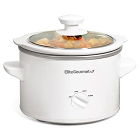 Elite Gourmet MST-275XP Mijoteuse ovale à température réglable pour entrées, sauces et plats mijotés, couvercle en verre et c