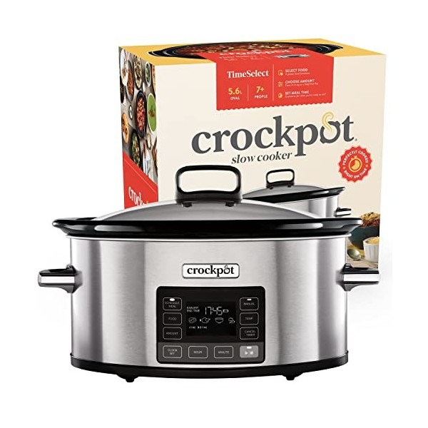 Mijoteuse programmable TimeSelect Crock-Pot | Planification du repas et affichage numérique programmable | 5,6L 7 + personne