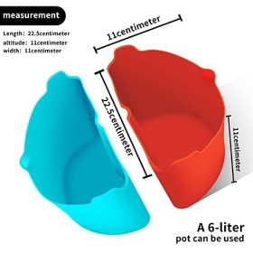 Diviseur pour Mijoteuse 2 Pièces, Doublure De Mijoteuse en Silicone 6 Qt, Doublure De Mijoteuse Anti Fuite Réutilisable, Sépa
