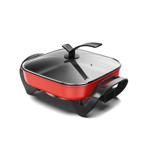 Quartet Pot cuisinière électrique multifonctionnelle de haute qualité antiadhésive pot carrée mijoteuse prise européenne 220