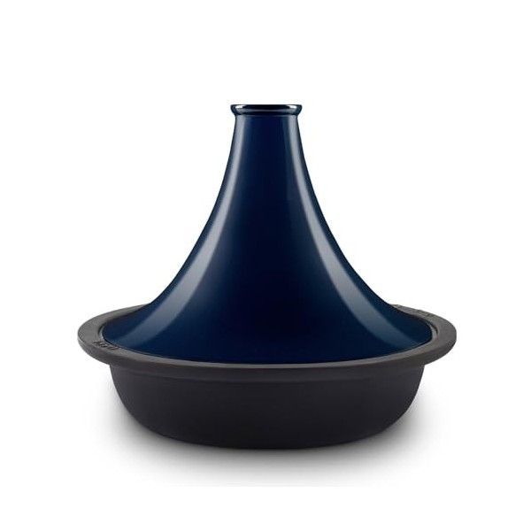 La Fonderie 1890 Tajine en fonte émaillée TINGHIR, Bol en fonte, Couvercle en fonte émaillée, Tajines et Couscous, Capacité 2