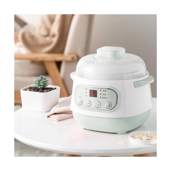 Mijoteuse, Saine et Sûre Mijoteuse en Céramique 1 L Facile à Transporter et à Ranger Marmite Chauffante Uniforme et Efficace 