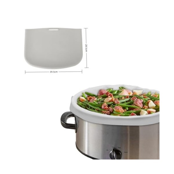 VTOSEN Petite Mijoteuse En Silicone, Revêtement De Cuisson Réutilisable, Revêtement De Mijoteuse Pour Mijoteuse Avec Doublure