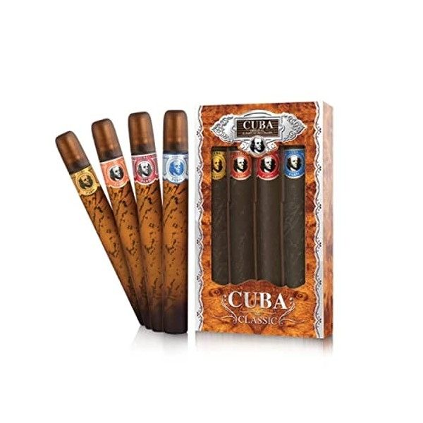 Cuba Collection - Lot de 4 pieces Coffret Cadeau - pour Homme