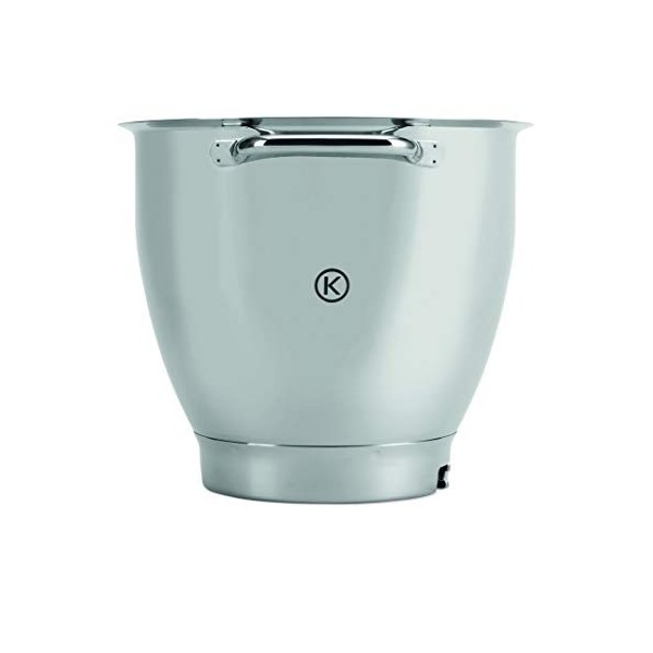 Kenwood KAT811SS bol à mélanger, bol en acier inoxydable de 6,7 litres bol en titane XL, accessoires de robot culinaire, Arge
