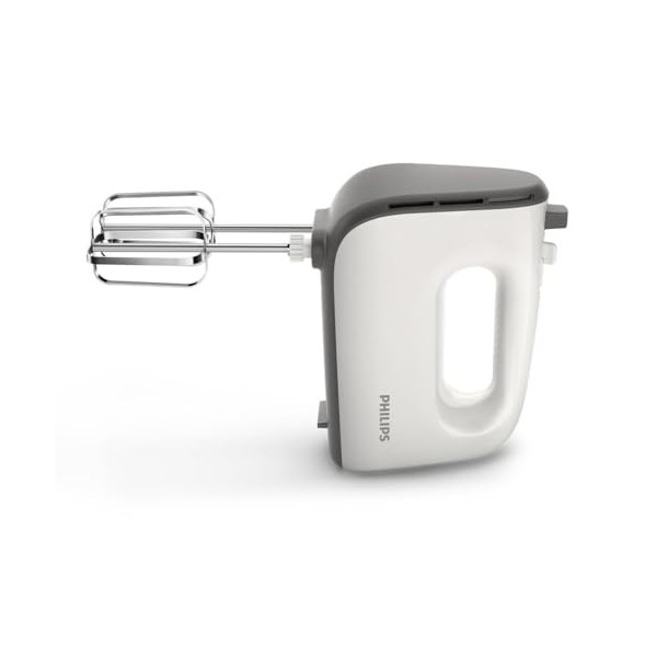 Philips Série 5000 Batteur Mixeur - Puissance 450 W, Fouets Coniques pour Pâte Aérée, 5 Vitesses + Turbo, Éjection Facile des
