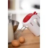 Girmi SB02 Mélangeur À Main Électrique, 5 La Rapidité + Turbo, Blanc/Rouge