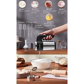 Sonifer Batteur Electrique Cuisine, Batteur Électrique Ultra Puissant de 500W, 5 Vitesses et Turbo, Bouton Déjection, 1 Supp