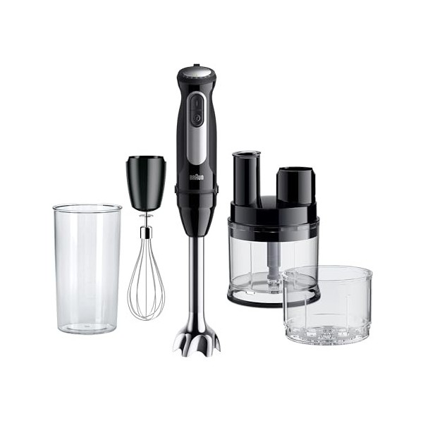 Braun MultiQuick 5 Pro MQ55755M, Stabmixer mit 25 Geschwindigkeitsstufen, Easy Click System Plus, 1000W, Schwarz incl. Mini K