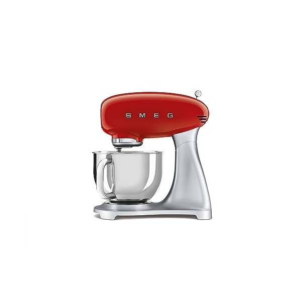 Smeg, Robot Pâtissier SMF02CREU, 10 Niveaux de Vitesse, Fonction Mise en Marche Progressive, Bol 4,8 L, Verrouillage Moteur d...