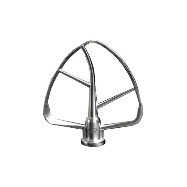 Kitty Professional Batteur plat en acier inoxydable « Taifun » pour robot de cuisine compatible avec les bols 4,3 L et 4,8 L 