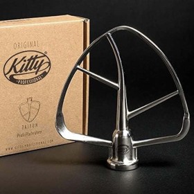 Kitty Professional Batteur plat en acier inoxydable « Taifun » pour robot de cuisine compatible avec les bols 4,3 L et 4,8 L 