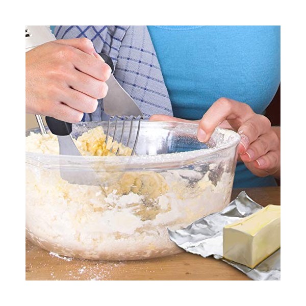 ORBLUE Mélangeur à pâtisserie professionnel avec lames – Coupe-pâte en acier inoxydable