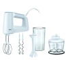 Braun HM3135 MultiMix 3, Batteur avec Fouet et Pétrin amovibles, 500 W, 5 vitesses réglables, Mini Hachoir 500 ml, Bol Gradué
