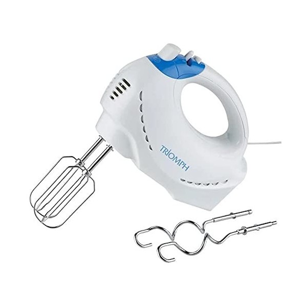 Triomph ETF2121 Batteur à Main 220-240V 50Hz 200-250W, Blanc & Bleu