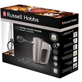 Russell Hobbs Batteur Electrique Cuisine [Ultra puissant] Swirl 2 Fouets Hélice, 2 Crochets Pétrin, 1 fouet ballon, compatib