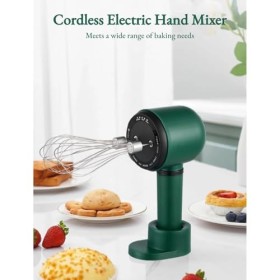 Mélangeur électrique à main sans fil, mélangeur électrique portable pour cuisine, fouet facilement les œufs, la crème, la pât