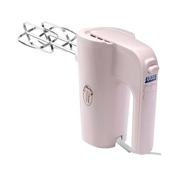 Bestron Batteur electrique cuisine, Batteur mixeur à main puissant avec 6 vitesses, fonction turbo et écran LCD, livré avec 2