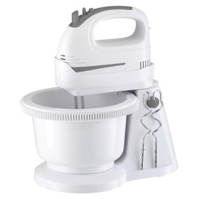 Pétrisseur de table 300 W 5 vitesses + turbo, bol rotatif 2 L, design compact, accessoires pour battre et pétrir