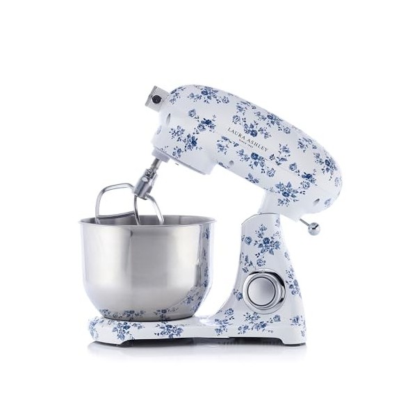 Laura Ashley Robot Patissier Moulé Sous Pression 6 L avec Imprimé China Rose par VQ - Robot de Cuisine avec 6 Vitesses Infini