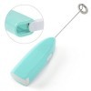 Batteur à main électrique sans fil, pratique, en plastique, métal, alimenté par piles, durable, portable pour hôtel bleu 