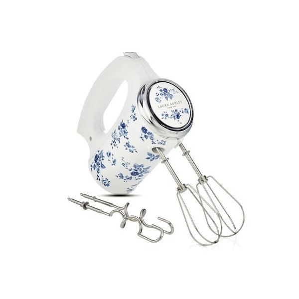 Laura Ashley Batteur Électrique Cuisine 300W avec Imprimé China Rose par VQ - Lave Vaisselle Sûr Batteurs à Main avec Batteur