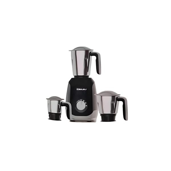 Bajaj Ninja Series Elegance Plus Mélangeur à 3 bocaux 500 W Noir minuit et presse-agrumes 1,5 l