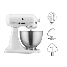 KitchenAid 5K45SSBFW CLASSIC Mélangeur sur pied à tête inclinable Blanc mat 4,3 l