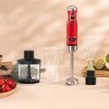 Cecotec Blender Power RetroRed 1200MAX Cream&Crush. Mixeur plongeant rétro dune puissance maximale de 1200 W, lame à 4 lames