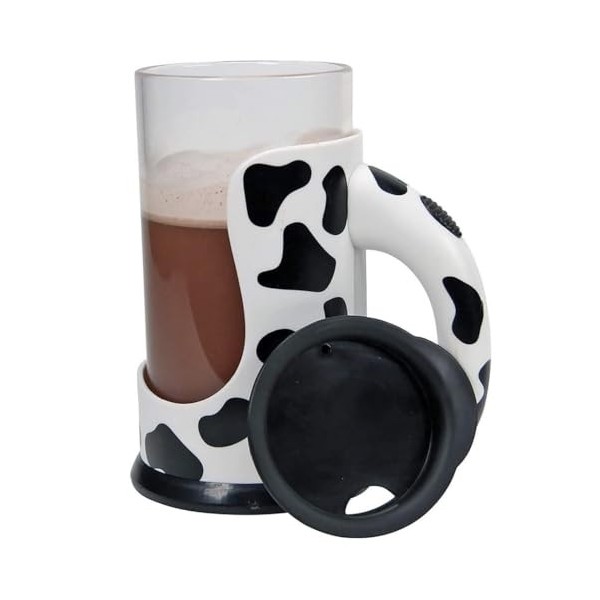 Zing Moo Mixer – Mélangeur de lait au chocolat à piles – Tasse à mélanger automatique, 473 ml