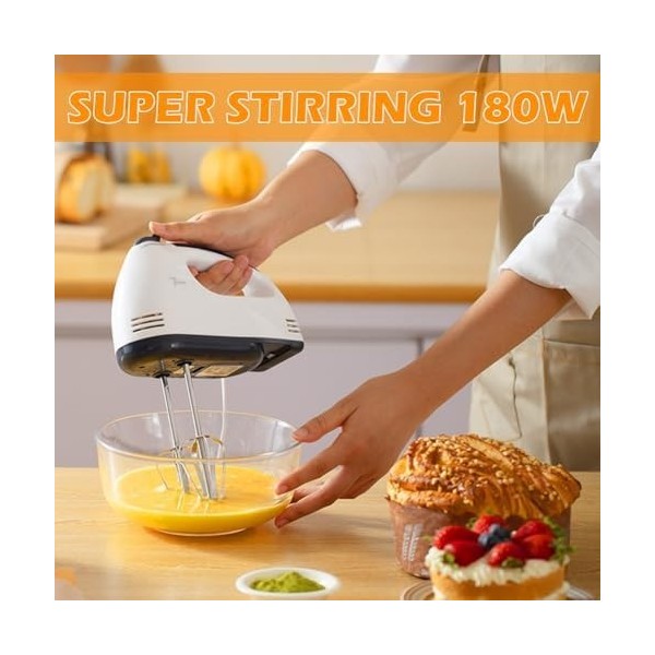 5 Pièces Accessoires Batteur électrique, Batteurs à Main, Batteur Electrique Cuisine Peut être Utilisé pour Fouetter la Crème