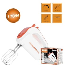 A2ZWORLD Batteur électrique pour gâteaux 170 W, Fouet électrique de Cuisine pour œufs avec 5 Vitesses, Fonction Turbo, mélang